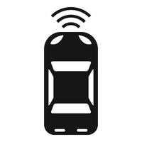 Car parking sensor icon, simple style vector