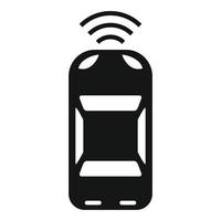 icono de sensor de estacionamiento de automóviles, estilo simple vector