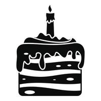 Sweet cake icon, simple style vector