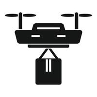 icono de entrega de drones de negocios, estilo simple vector