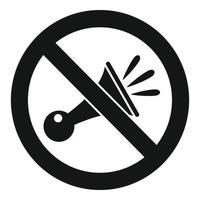 No honk icon, simple style vector