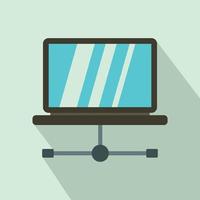 Laptop icon in flat style vector