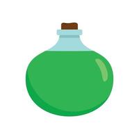 Aloe vera chemical pot icon, flat style vector