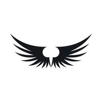 Wing icon, simple style vector