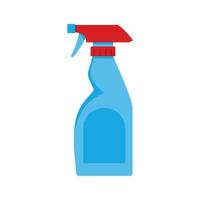 Cleaning bottle spray icon, flat style vector
