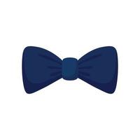 Dark blue bow tie icon, flat style vector