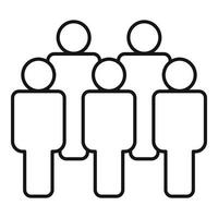 Student audience icon, outline style vector