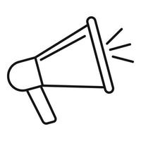 Engaging content megaphone icon, outline style vector