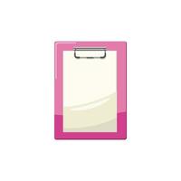 Clipboard with a blank sheet of paper icon vector