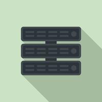 Test software server icon, flat style vector