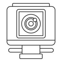 Action camera icon, outline style vector