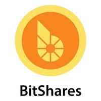 Bitshares icon, flat style vector