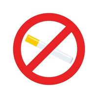 No smoking cigarette icon, flat style vector