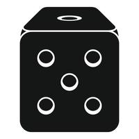 Dice cube icon, simple style vector