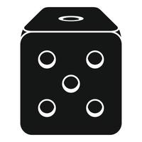 Dice cube icon, simple style vector