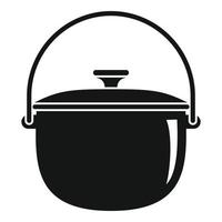 Camp cauldron icon, simple style vector