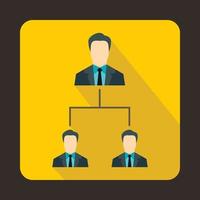 Company structure icon, flat style vector