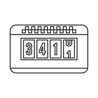 Taximeter icon, outline style vector