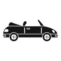 Retro cabriolet icon, simple style vector