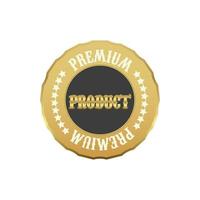 Premium product label, simple style vector