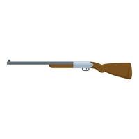 Modern hunting rifle icon, flat style vector