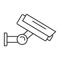 Outdoor camera security icon, outline style vector