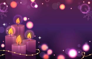Purple Advent Candle Background vector