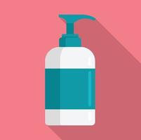 Disinfectant dispenser bottle icon, flat style vector