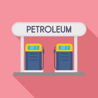 Petroleum station icon, flat style vector