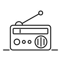 icono de radio narrador, estilo de esquema vector