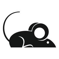 Sleeping rat icon, simple style vector