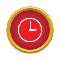 icono de reloj, estilo simple vector