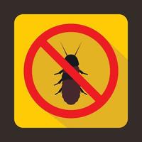 No termite sign icon, flat style vector
