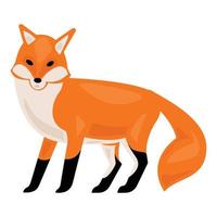 Forest fox icon, cartoon style vector