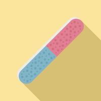 Polish nail tool icon, flat style vector