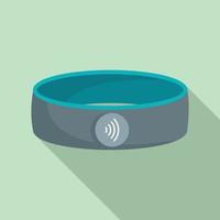 icono de pulsera inteligente nfc, estilo plano vector