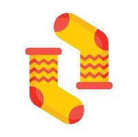 Winter socks icon, flat style vector