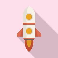 Product manager start rocket icon, flat style vector