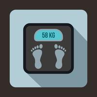 Weight scale icon in flat style vector