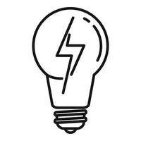 Electric bulb light icon, outline style vector