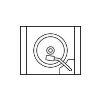 HDD icon in outline style vector