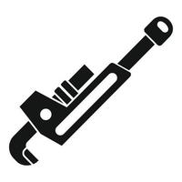 Plumber key icon, simple style vector