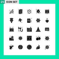 Set of 25 Modern UI Icons Symbols Signs for web nature justice leaf autumn Editable Vector Design Elements