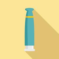 Rechargable vape battery icon, flat style vector