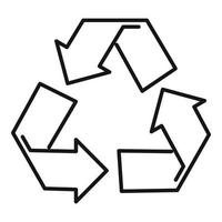 Nature recycling icon, outline style vector