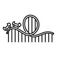 Roller coaster adventure icon, outline style vector