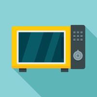 Microwave oven icon, flat style vector