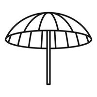 Beach umbrella icon, outline style vector