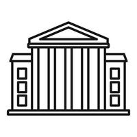 Museum icon, outline style vector