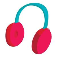 Earmuffs icon, cartoon style vector